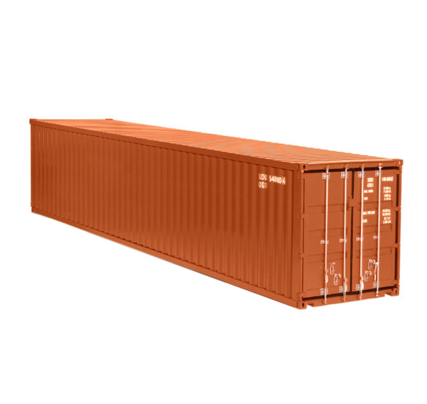NZG 1:18 - Trailer International & 40 Ft Container "Brown/Red"