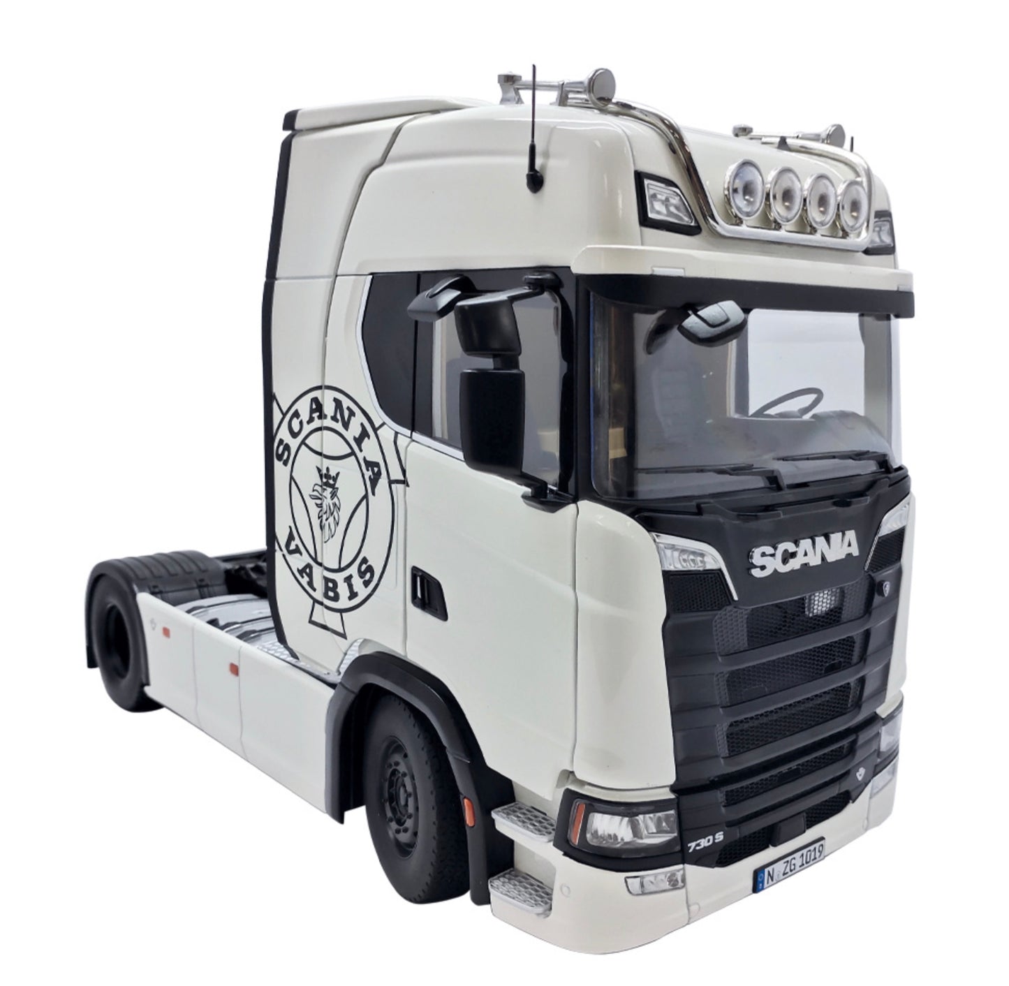 NZG 1:18 - Scania V8 730S 4x2 Wit met Vabis logo