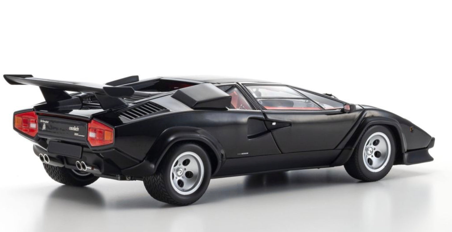 Kyosho 1:18 - Kyosho 1:18 Lamborghini Countach LP5000 Quattrovalvove Black