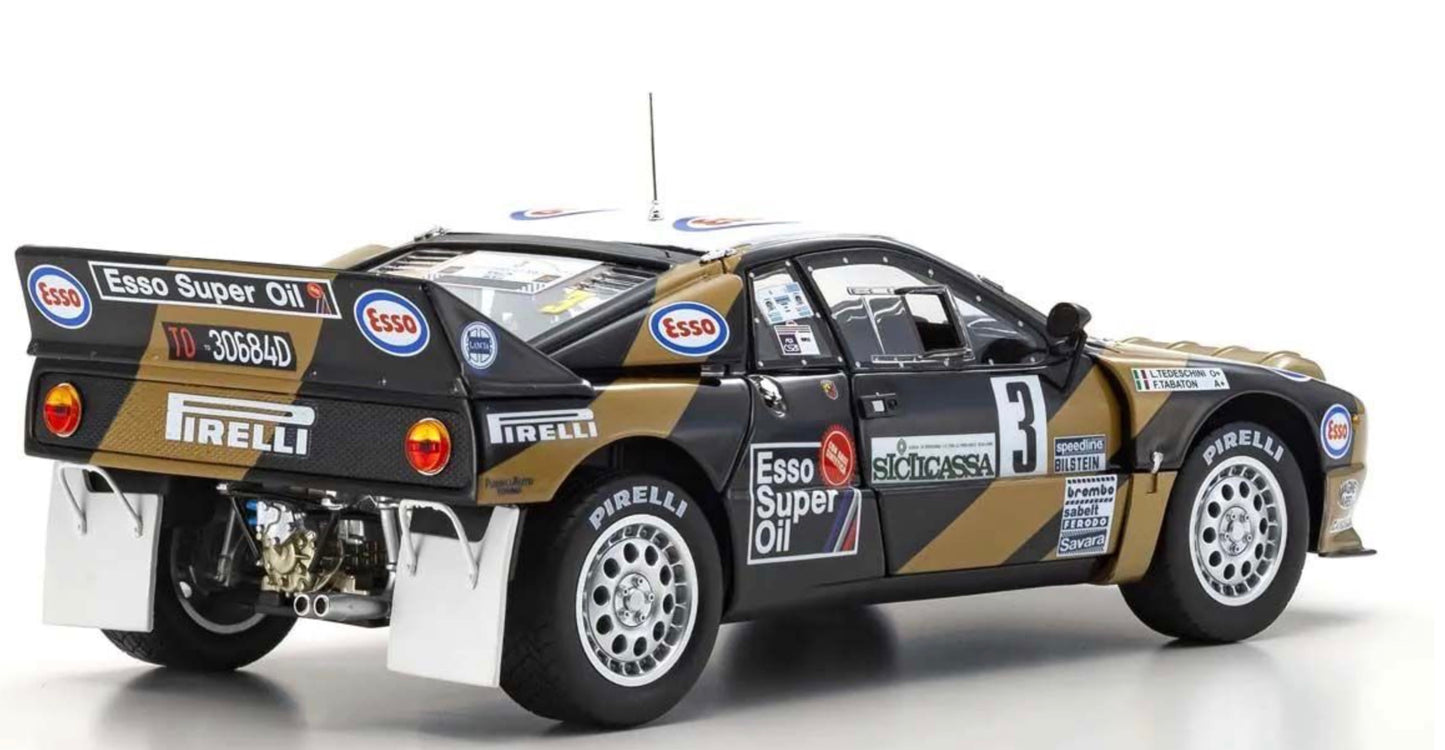 Kyosho 1:18 - Lancia Rally 037 F.Tabaton Targa Florio 1985 Esso Nr.3