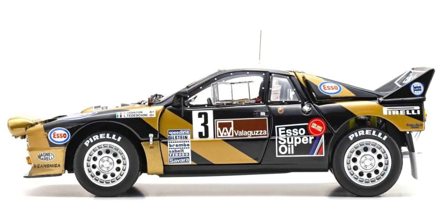 Kyosho 1:18 - Lancia Rally 037 F.Tabaton Targa Florio 1985 Esso Nr.3