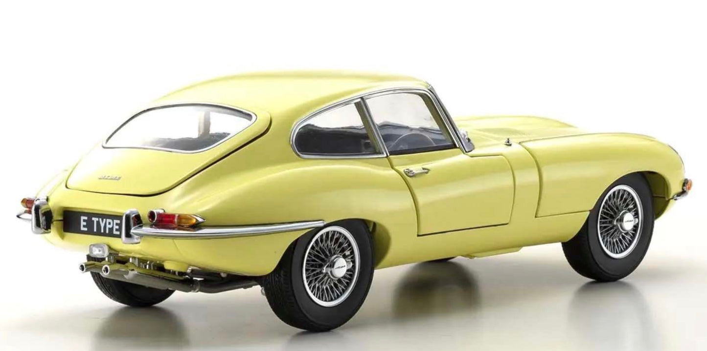 Kyosho 1:18 - Jaguar E-Type 3.8L Coupe MK1 1961 Pale Primose