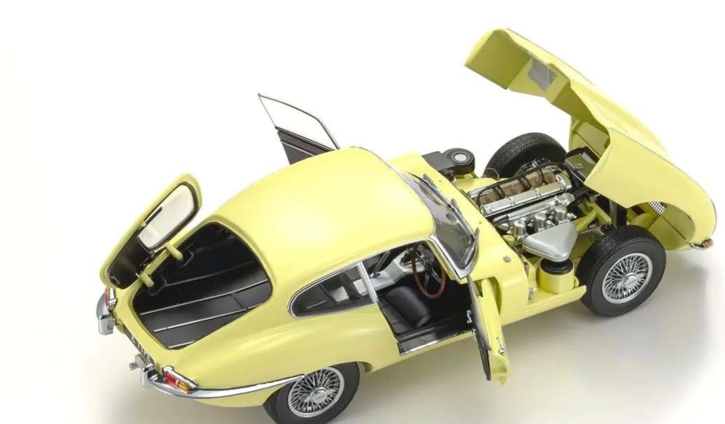 Kyosho 1:18 - Jaguar E-Type 3.8L Coupe MK1 1961 Pale Primose