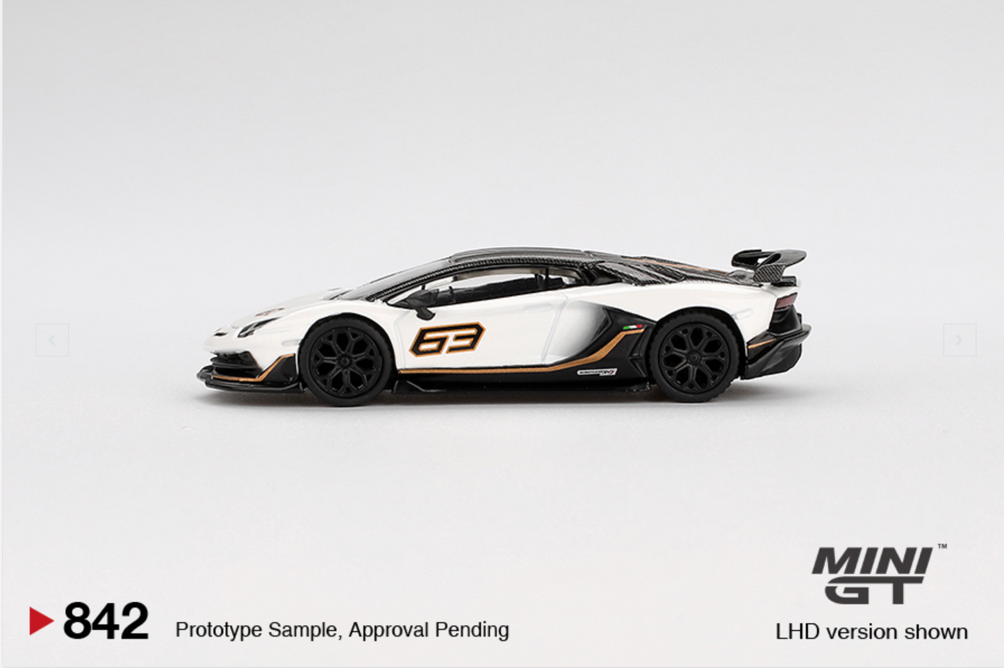 MiniGT - 1/64 Lamborghini Aventador SVJ 63 Bianco Asopo