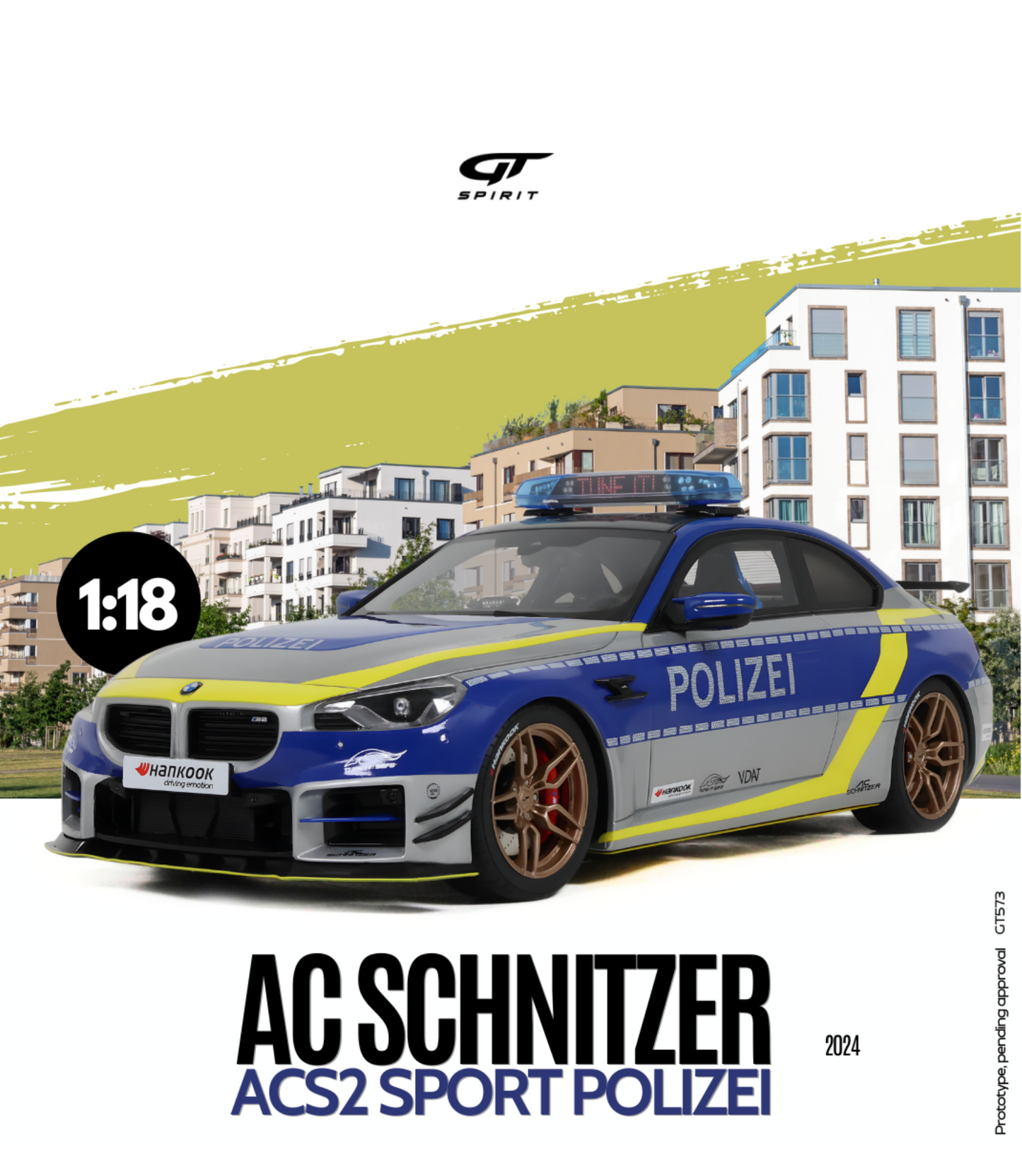 GT-Spirit 1:18 BMW AC SCHNITZER ACS2 SPORT POLIZEI 2024 Pre-order