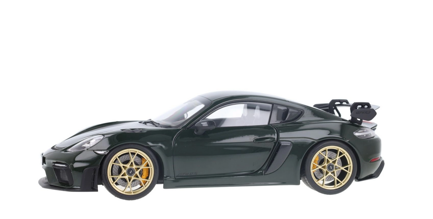 Norev 1:18 Porsche Cayman GT4 RS "Weissach Package" Brewster Green