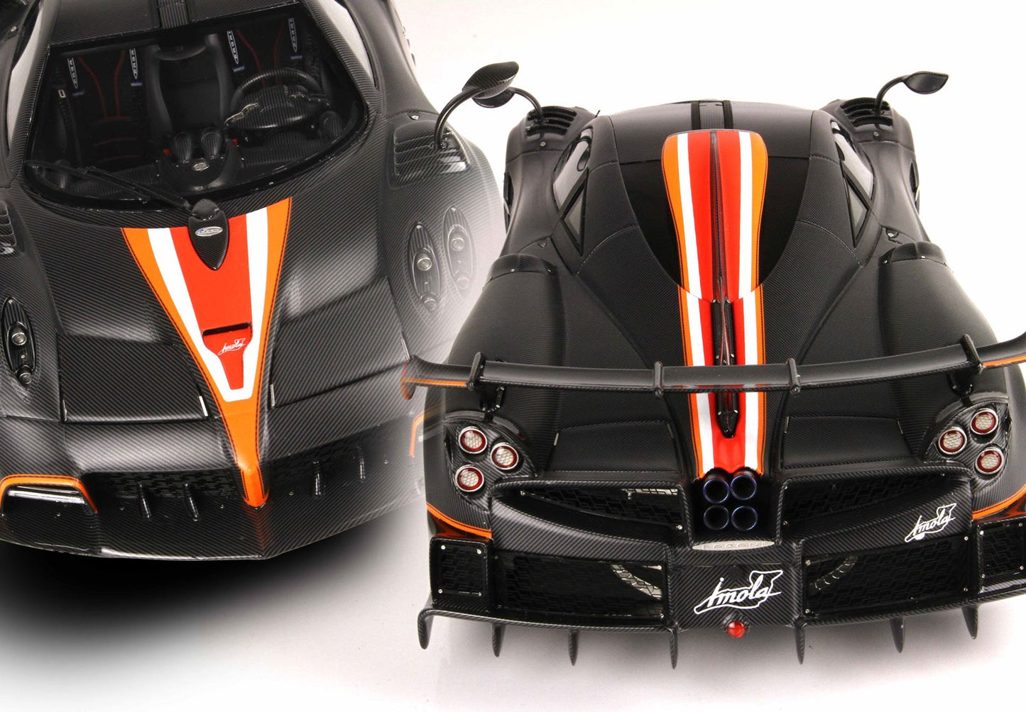 BBR Model 1:18 - Pagani Imola 2020 Matt Carbon Fiber Black