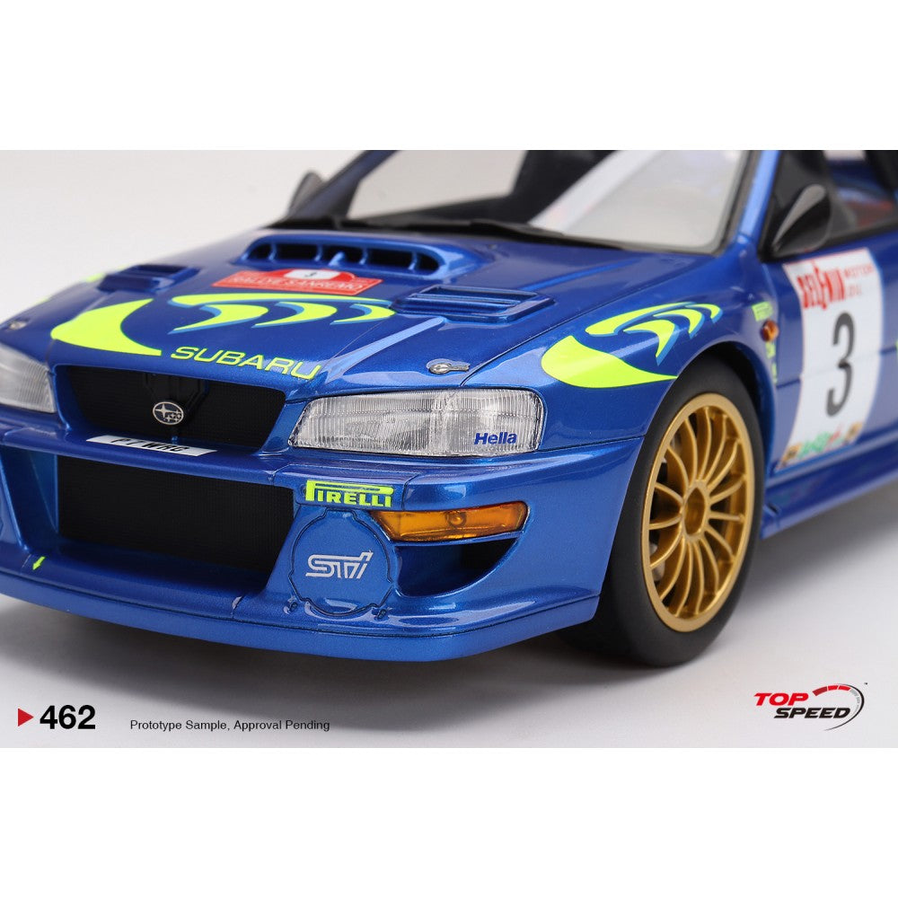 Top Speed Model - Subaru Impreza WRC97 1997 Rally Sanremo Winner #3 1:18