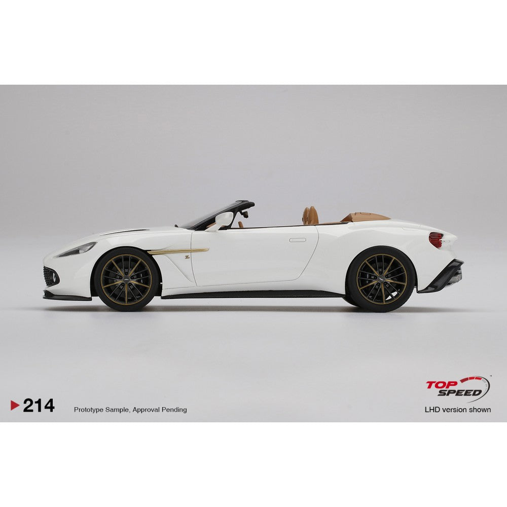 Top Speed Model - Aston Martin Vanquish Zagato Volante Escaping White 1:18