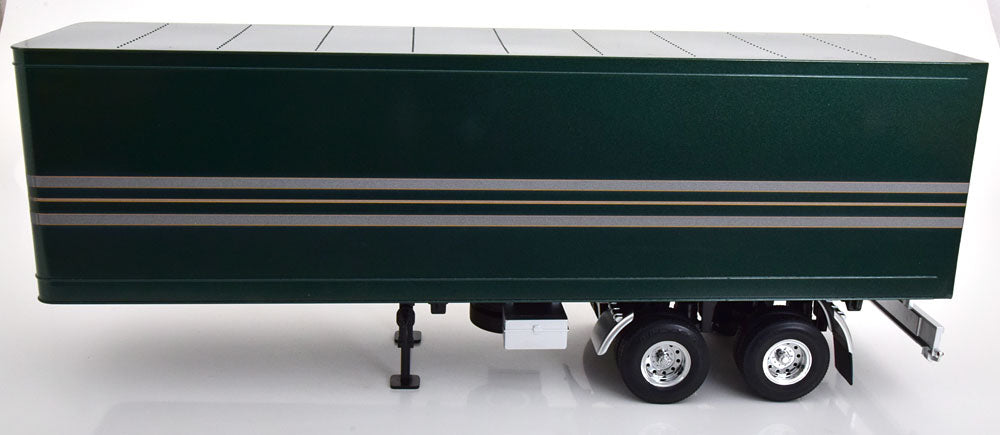 KK-Scale 1:18 - Semi-Trailer Donkergroen Metallic / Zilver