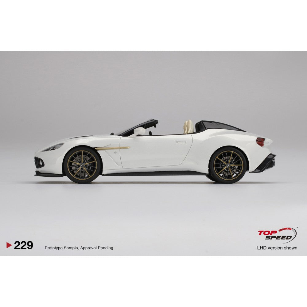Top Speed Model - Aston Martin Vanquish Zagato Speedster Escaping White 1:18