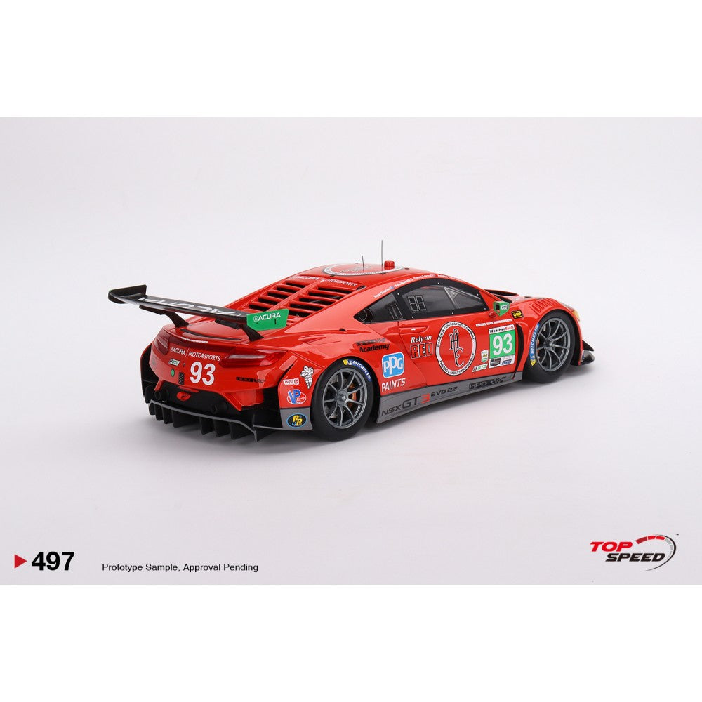 Top Speed Model - Acura NSX GT3 EVO22 #93 Harrison Contracting Company Racers Edge Motorsports with WTRAndretti 2023 IMSA Daytona 24 Hrs 1:18