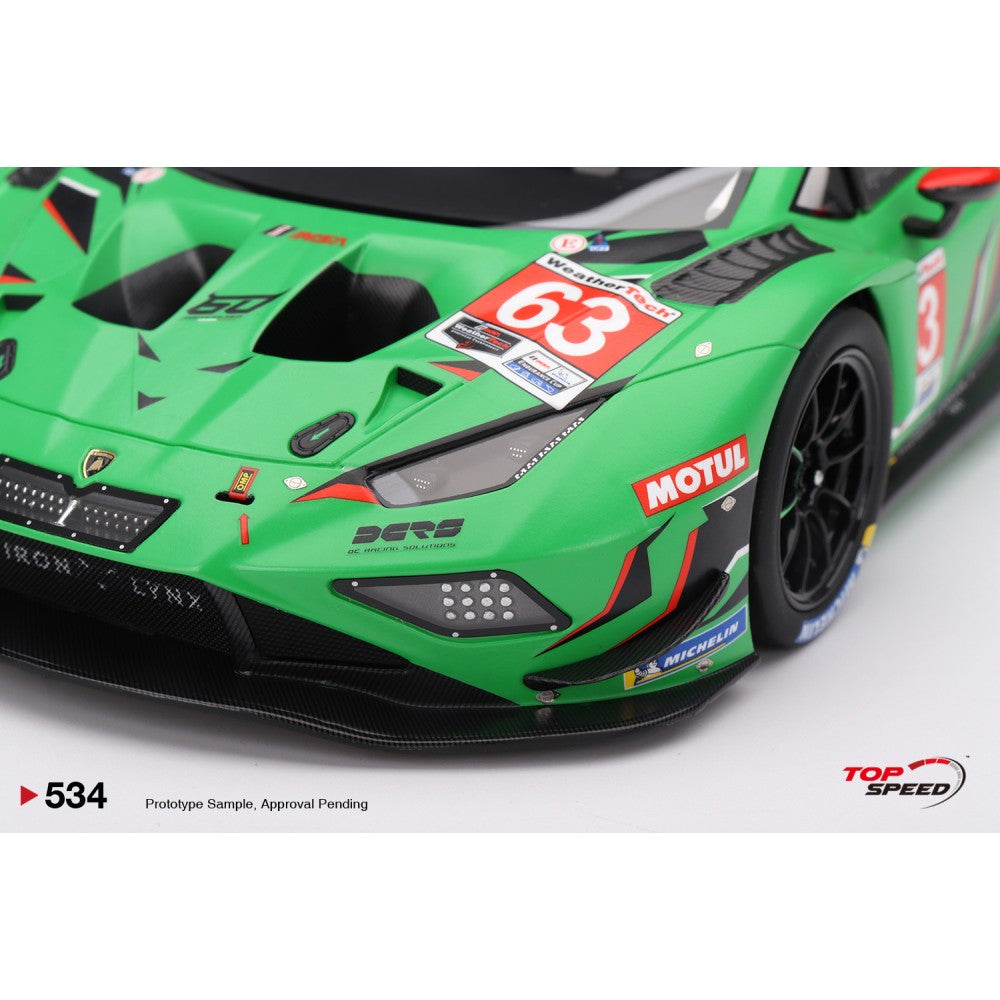 Top Speed Model - Lamborghini Huracán GT3 EVO2 #63 Iron Lynx 2023 IMSA Daytona 24 Hrs 1:18