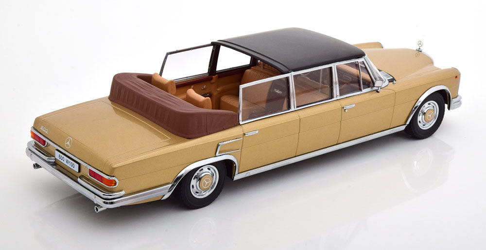 KK-Scale 1:18 - Mercedes 600 W100 Landaulet 1964 Goud Metallic