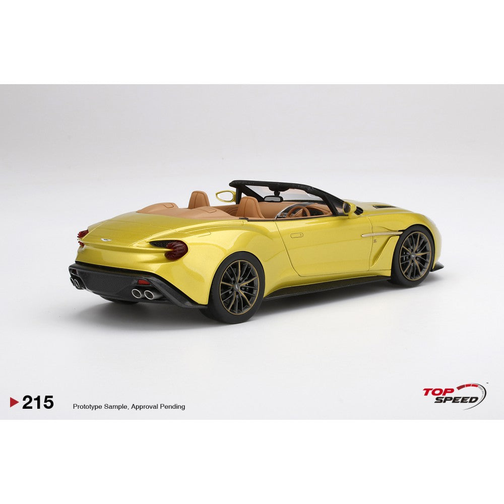 Top Speed Model - Aston Martin Vanquish Zagato Volante Cosmopolitan Yellow 1:18