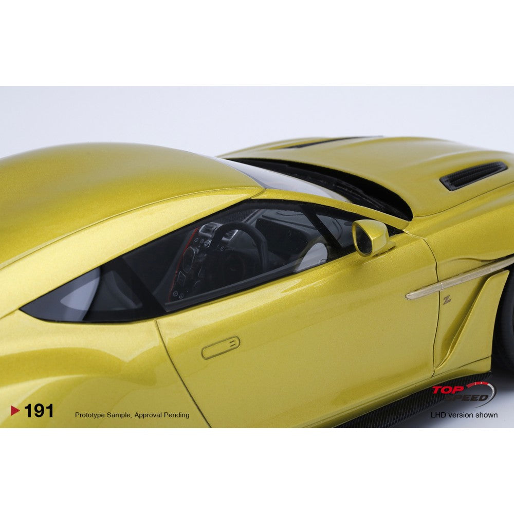Top Speed Model - Aston Martin Vanquish Zagato Cosmopolitan Yellow 1:18