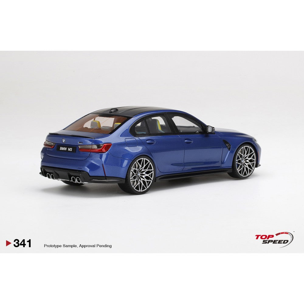 Top Speed Model - BMW M3 Competition (G80) Portimao Blue Metallic 1:18