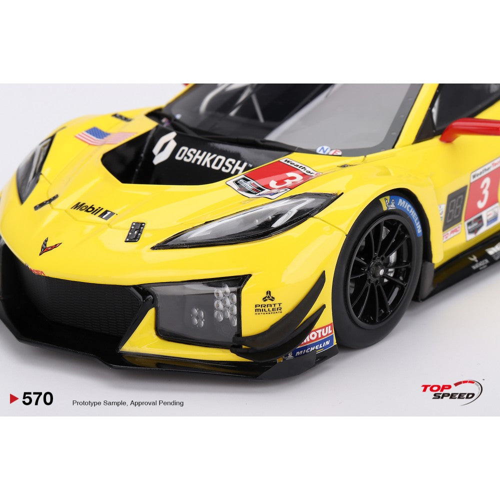 Top Speed Model - Chevrolet Corvette Z06 GT3.R #3 Corvette Racing by Pratt Miller Motorsports 2024 IMSA Daytona 24 Hrs 1:18