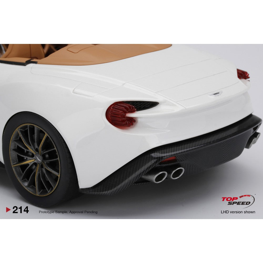 Top Speed Model - Aston Martin Vanquish Zagato Volante Escaping White 1:18
