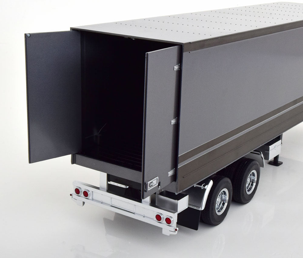 KK-Scale 1:18 - Semi-Trailer Grijs Metallic / Antraciet
