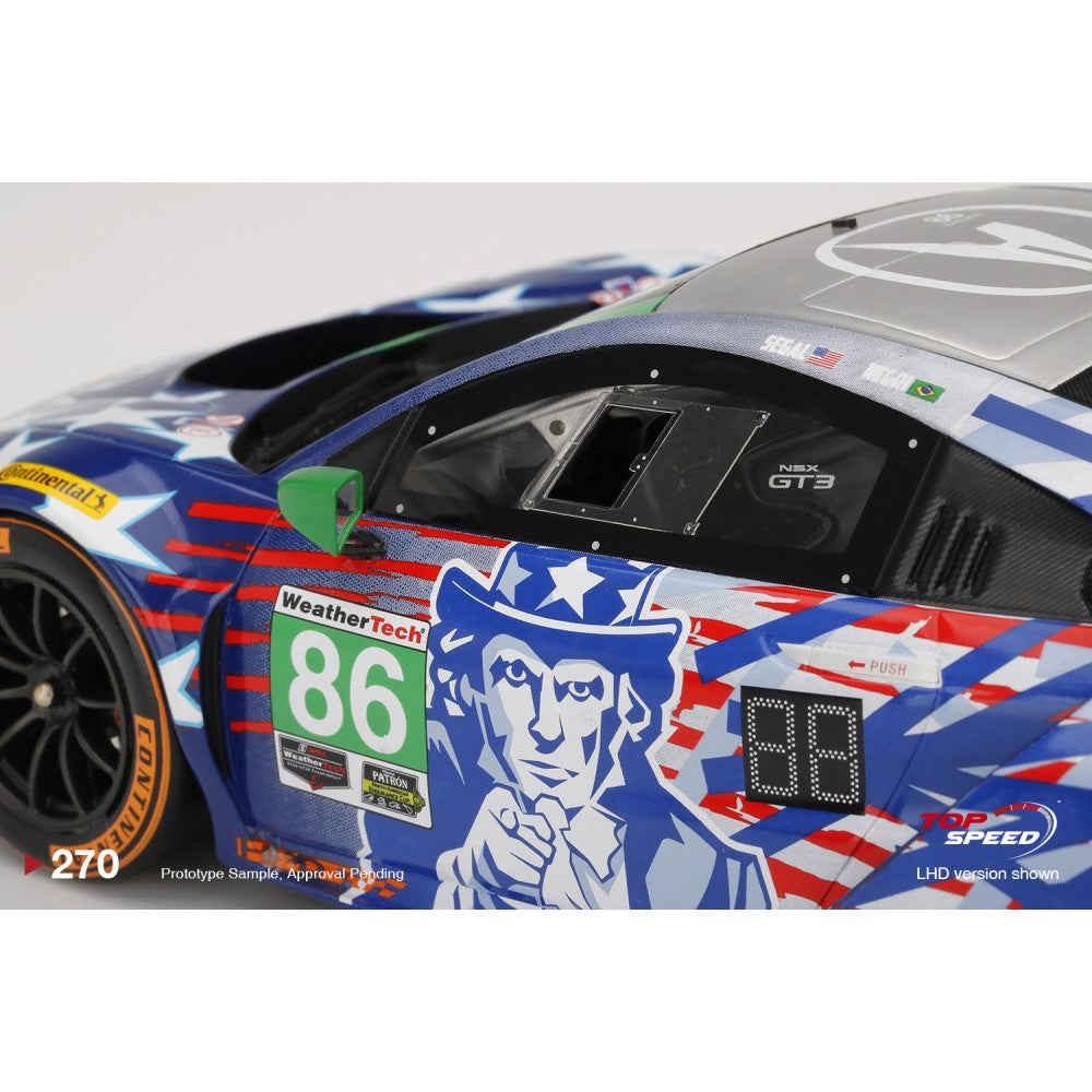 Top Speed Model - Acura NSX GT3 #86 "Uncle Sam" 2017 IMSA Championship Watkins Glen 1:18