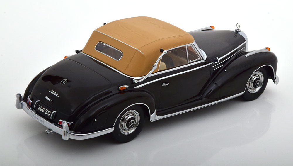 KK-Scale 1:18 - Mercedes 300 SC W188 Cabrio Softtop 1957 Zwart