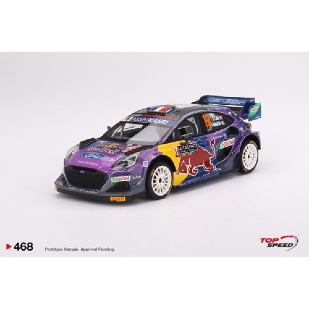Top Speed Model - Ford Puma Rally1 #19 M-Sport Ford WRT 2022 Rally MonteCarlo Winner 1:18