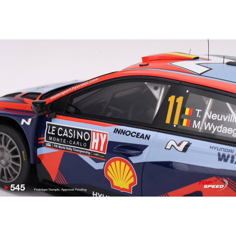 Top Speed Model - Hyundai i20 N Rally1 Hybrid #11 2023 Rally Monte Carlo 3rd Place 1:18