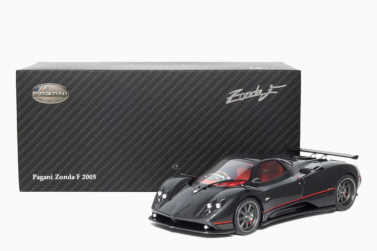 Almost Real 1:18 - Pagani Zonda F Gloss Carbon Black with Red