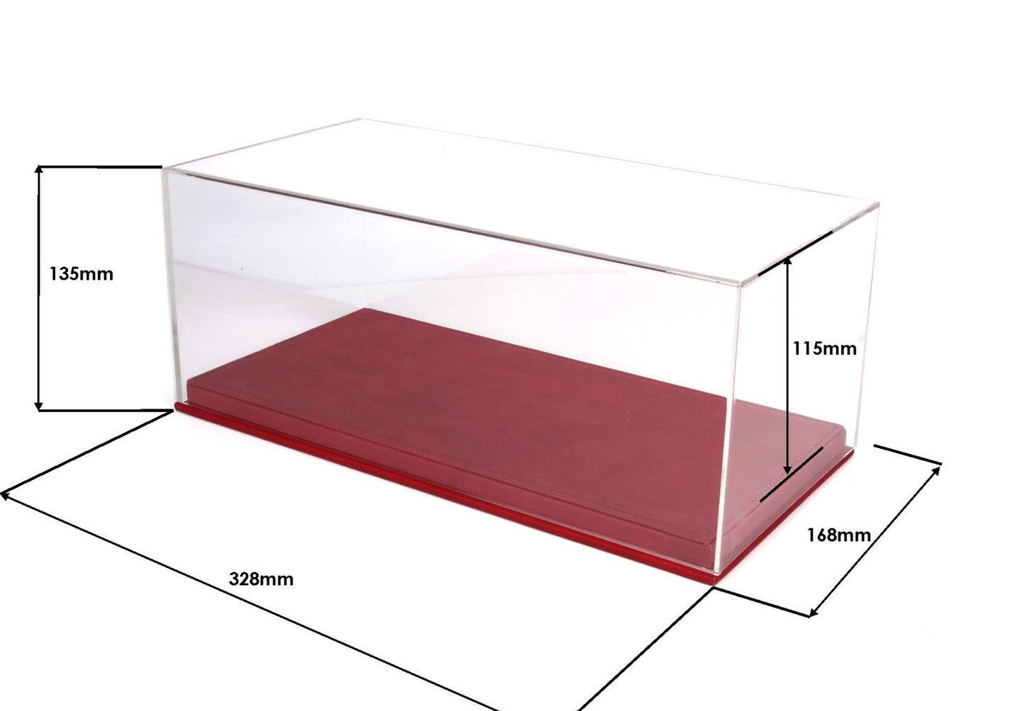 BBR Model 1:18 - Display Case Red Letherette Base