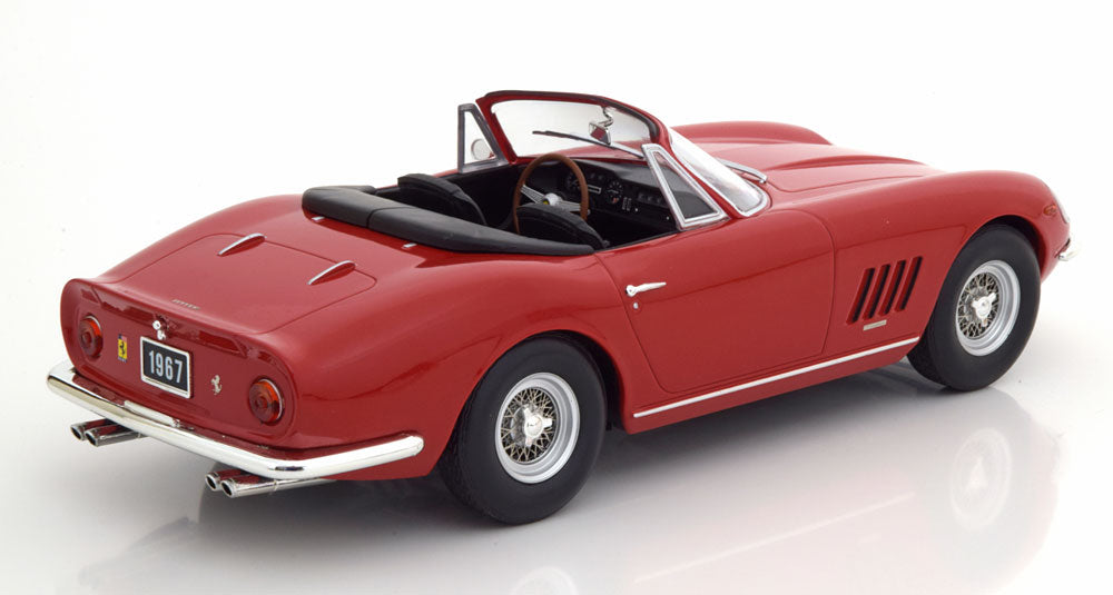 KK-Scale 1:18 - Ferrari 275 GTB4 NART Spyder Softtop 1967 Rood