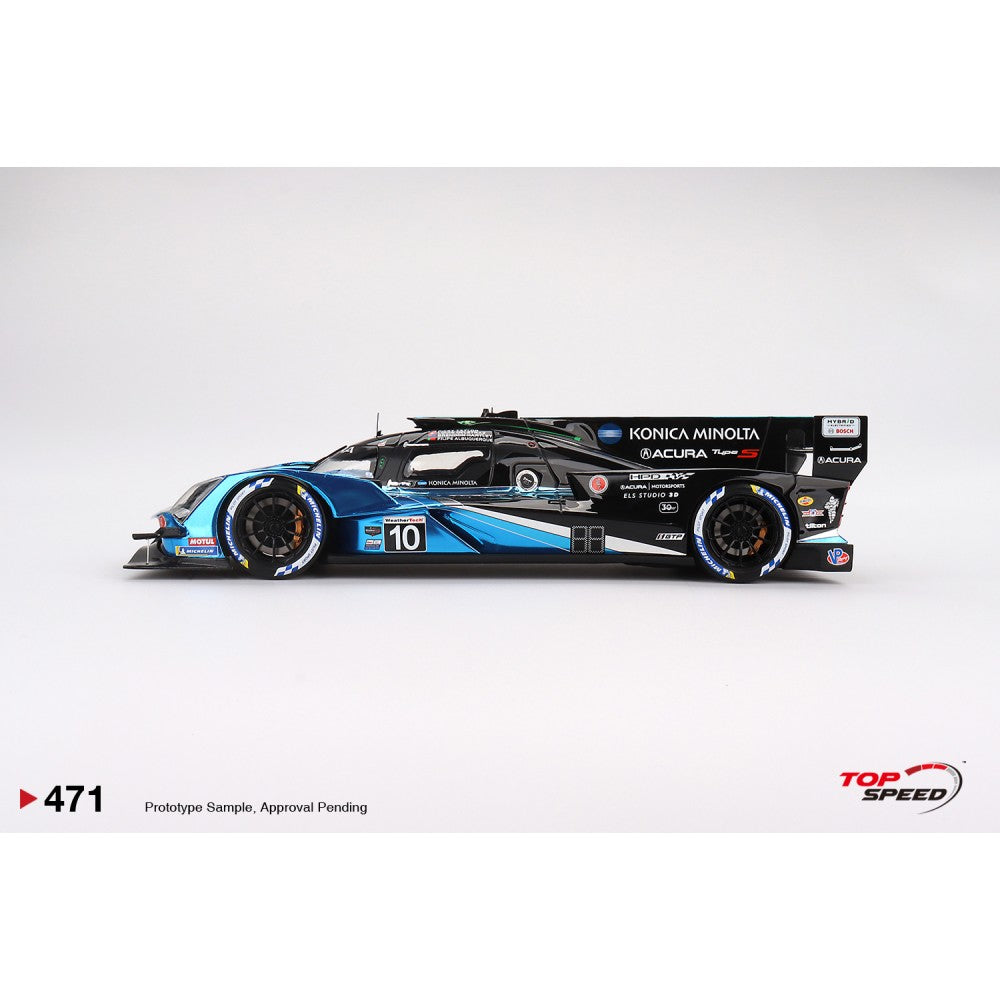 Top Speed Model - Acura ARX-06 GTP #10 No.10 Konica Minolta Acura 2023 IMSA Daytona 24 Hrs 2nd Place 1:18