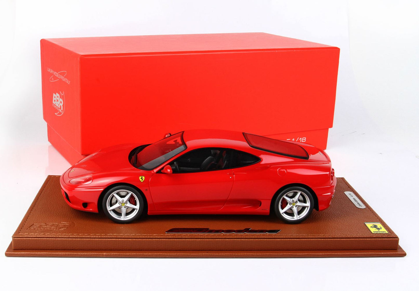 BBR Model 1:18 - Ferrari 360 Modena 1999 Red Corsa 322 F1 Gear Box - Black Interiors