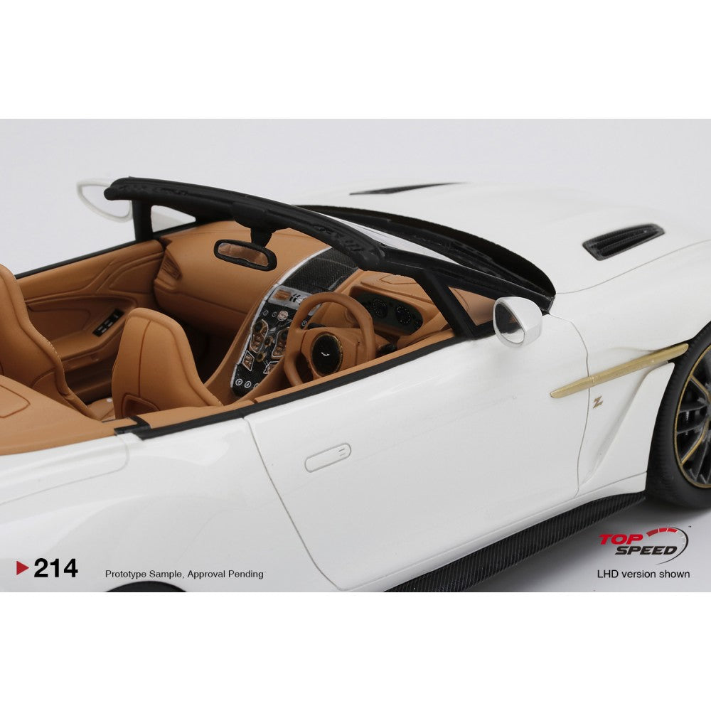 Top Speed Model - Aston Martin Vanquish Zagato Volante Escaping White 1:18