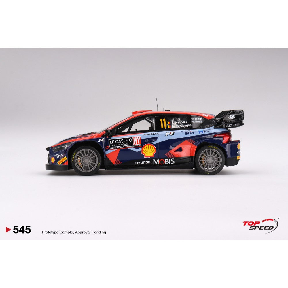Top Speed Model - Hyundai i20 N Rally1 Hybrid #11 2023 Rally Monte Carlo 3rd Place 1:18