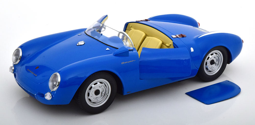 KK-Scale 1:12 - Porsche 550A Spyder 1956 Blauw/Wit