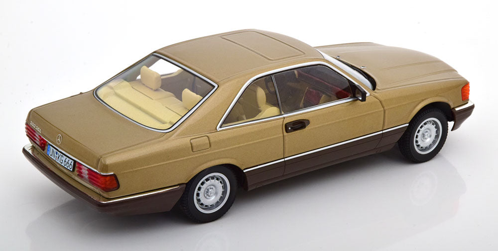 KK-Scale 1:18 - Mercedes 500 SEC C126 1987 Goud Metallic