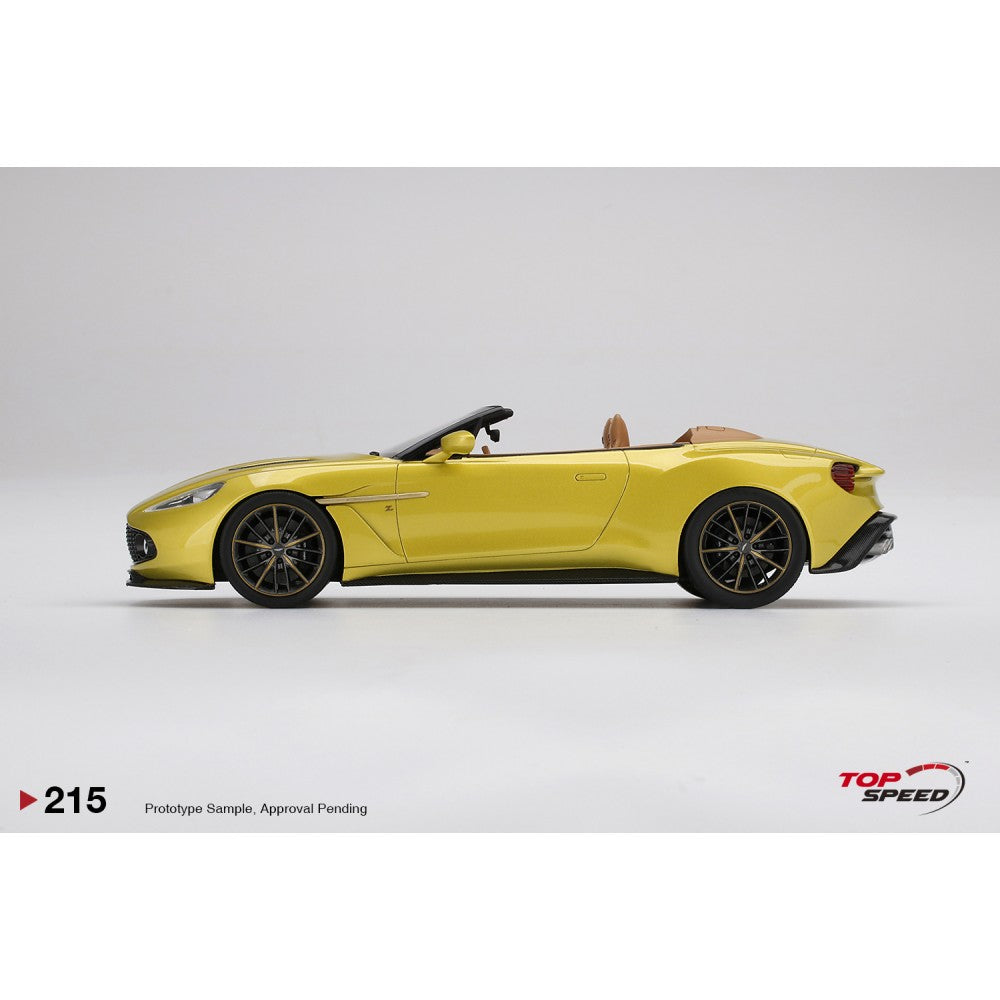 Top Speed Model - Aston Martin Vanquish Zagato Volante Cosmopolitan Yellow 1:18