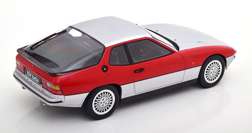 KK-Scale 1:18 - Porsche 924 Turbo 1986 Zilver/Rood