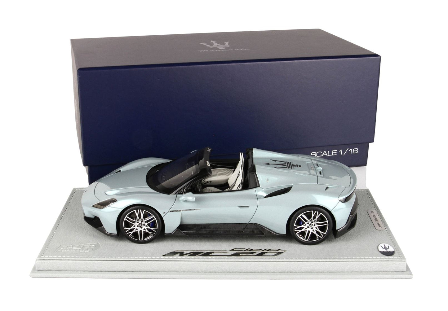 BBR Model 1:18 - Maserati MC20 CIELO Acqua Marina