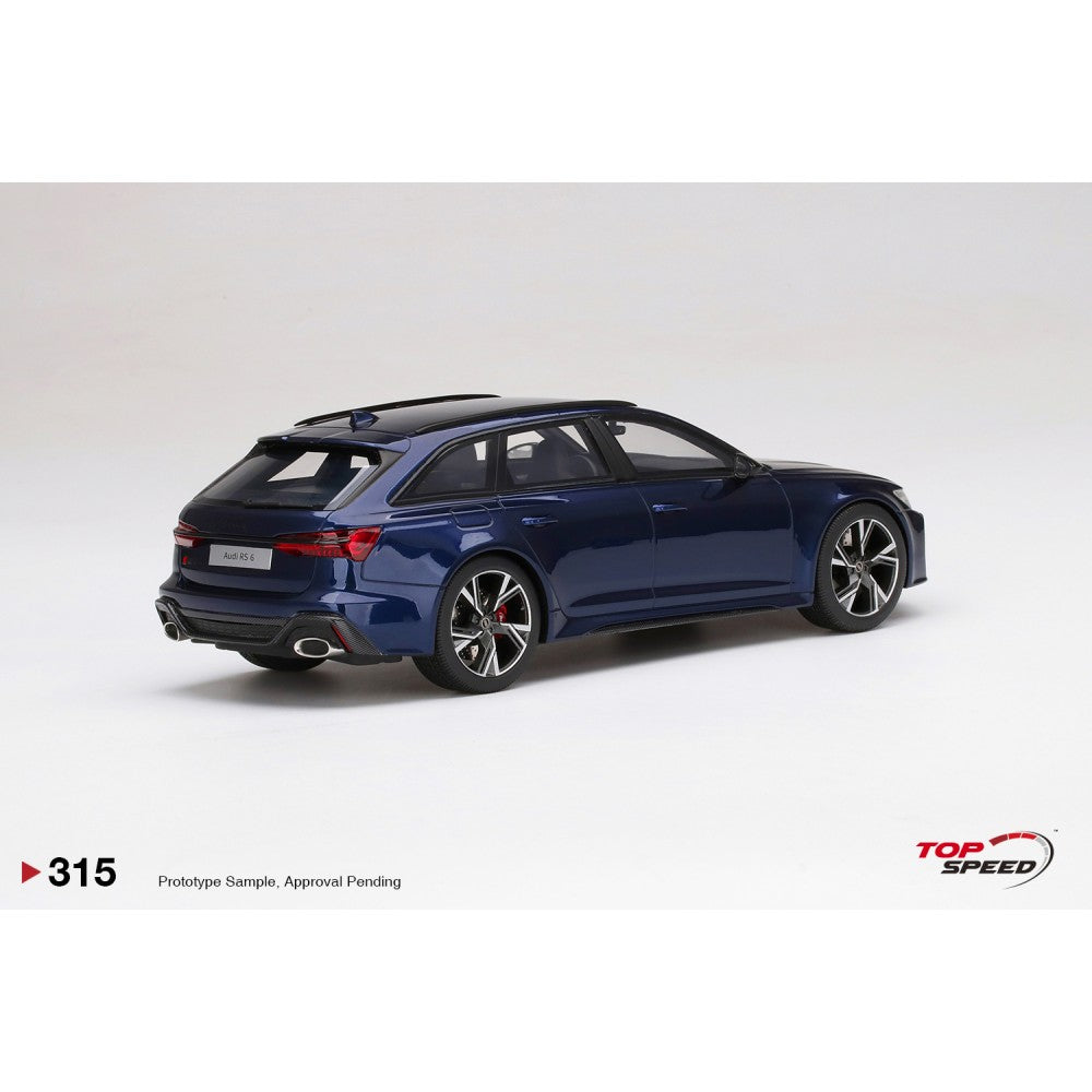 Top Speed Model - Audi RS 6 Avant Carbon Black Navarra Blue Metallic 1:18