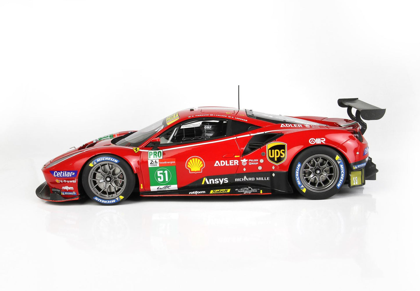 BBR Model 1:18 - Ferrari 488 GTE LM GTE Team AF Corse Wins Le Mans 2021 Car No. 51