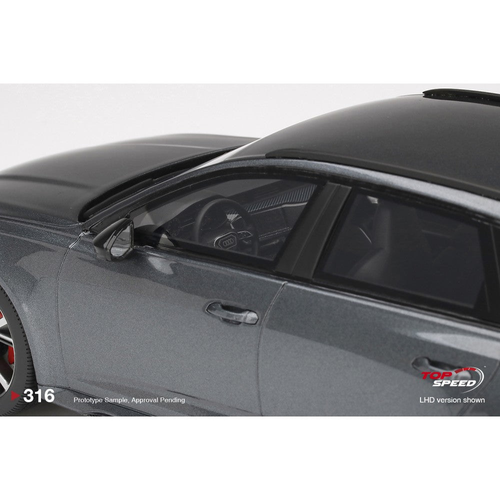 Top Speed Model - Audi RS 6 Avant Carbon Black Daytona Grey 1:18