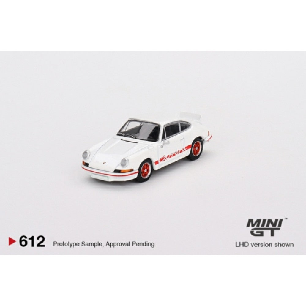 MiniGT - 1/64 PORSCHE 911 CARRERA RS 2.7 GRAND PRIX WHITE WITH RED LIVERY (LHD)