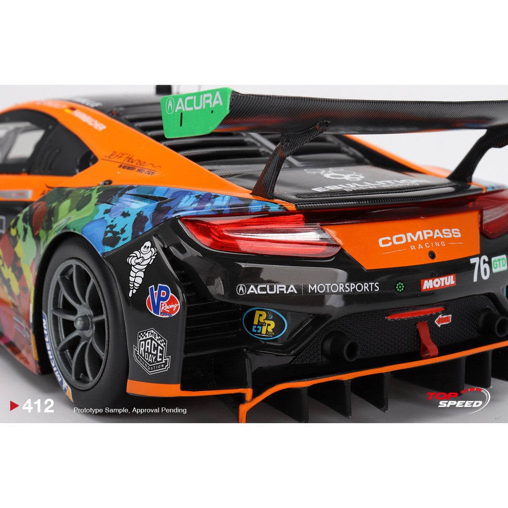 Top Speed Model - Acura NSX GT3 EVO #76 Compass Racing IMSA 2021 1:18