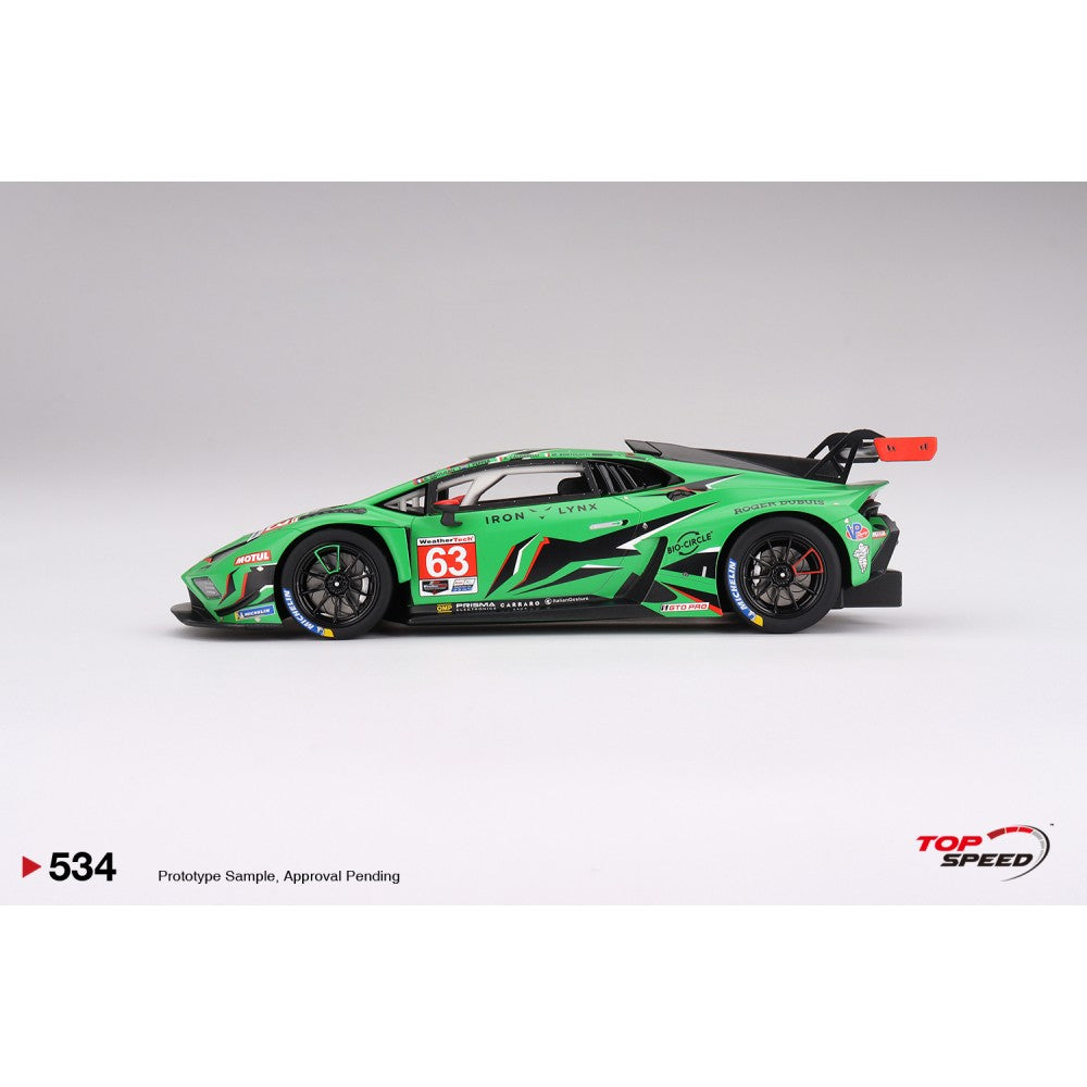 Top Speed Model - Lamborghini Huracán GT3 EVO2 #63 Iron Lynx 2023 IMSA Daytona 24 Hrs 1:18