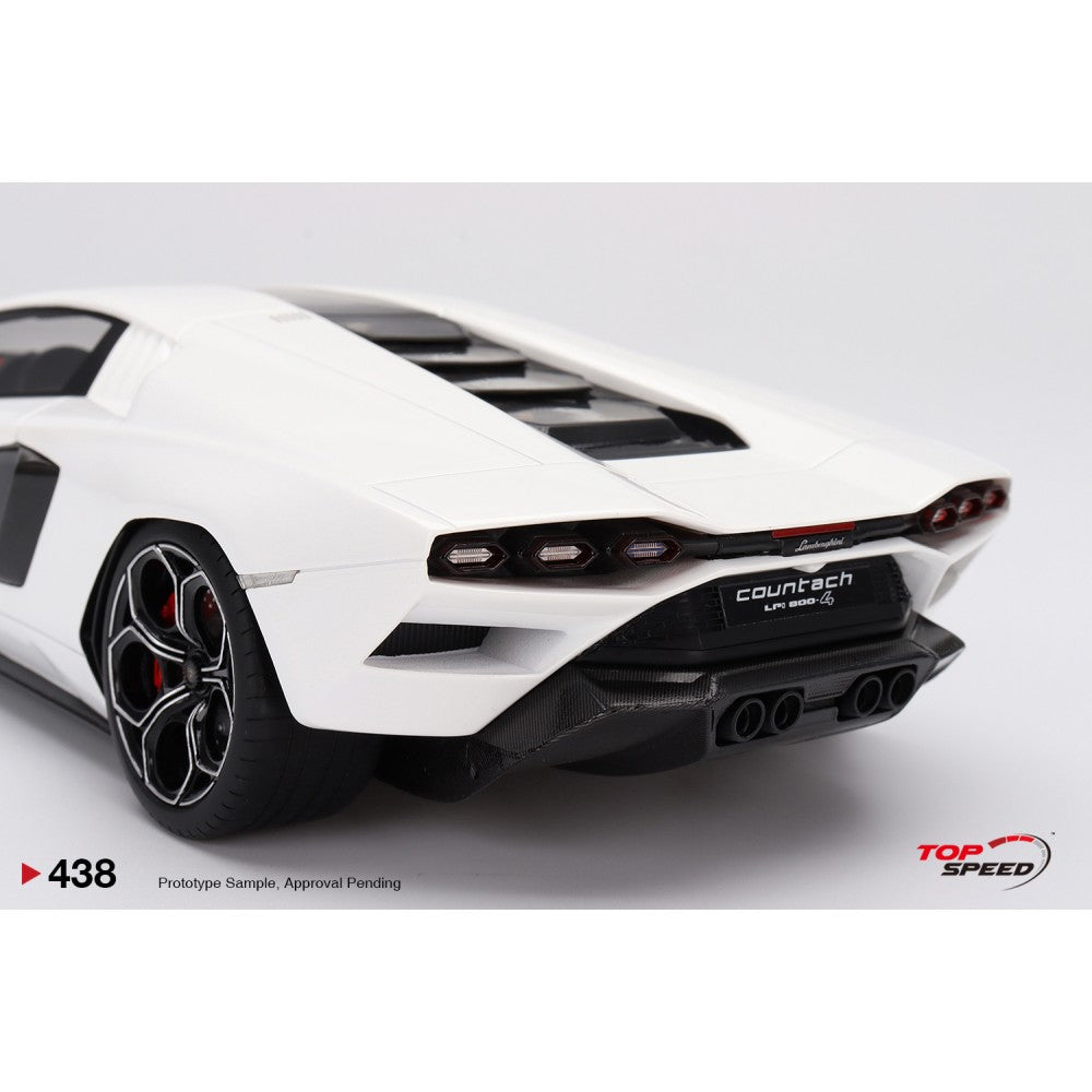 Top Speed Model - Lamborghini Countach LPI 800-4 Bianco Siderale 1:18