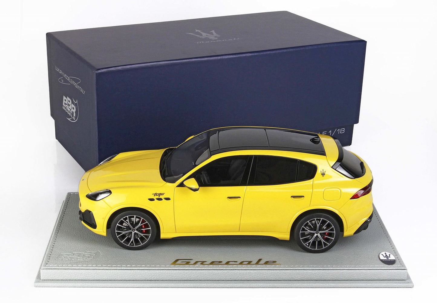 BBR Model 1:18 - Maserati Grecale Trofeo Yellow