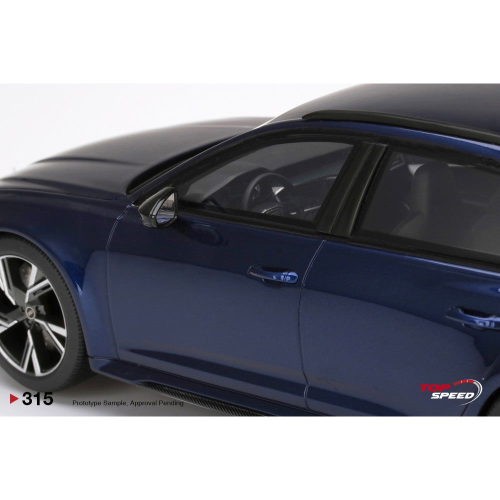 Top Speed Model - Audi RS 6 Avant Carbon Black Navarra Blue Metallic 1:18