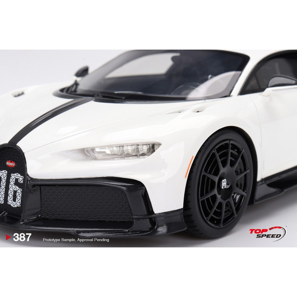 Top Speed Model - Bugatti Chiron Pur Sport White 1:18